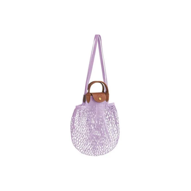 LONGCHAMP Le Pliage Cow Leather Shoulder Bag Crossbody Bag Handbags Large Size Women's Purple-1
