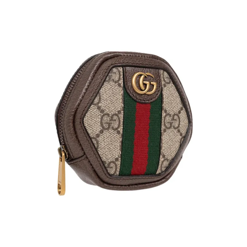 GUCCI Ophidia Canvas With Leather Wrist Bag Clutch Coin Purse Wallet Men's Ebony-1