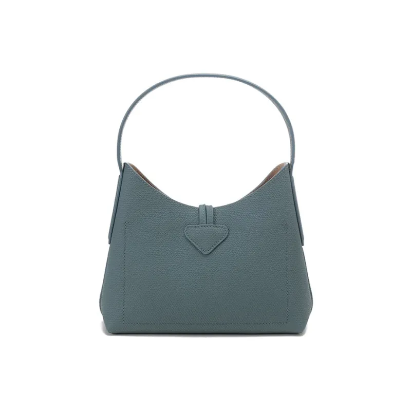 LONGCHAMP Cow Leather Big Bag Handbag Shoulder Bag Women's Blue-2