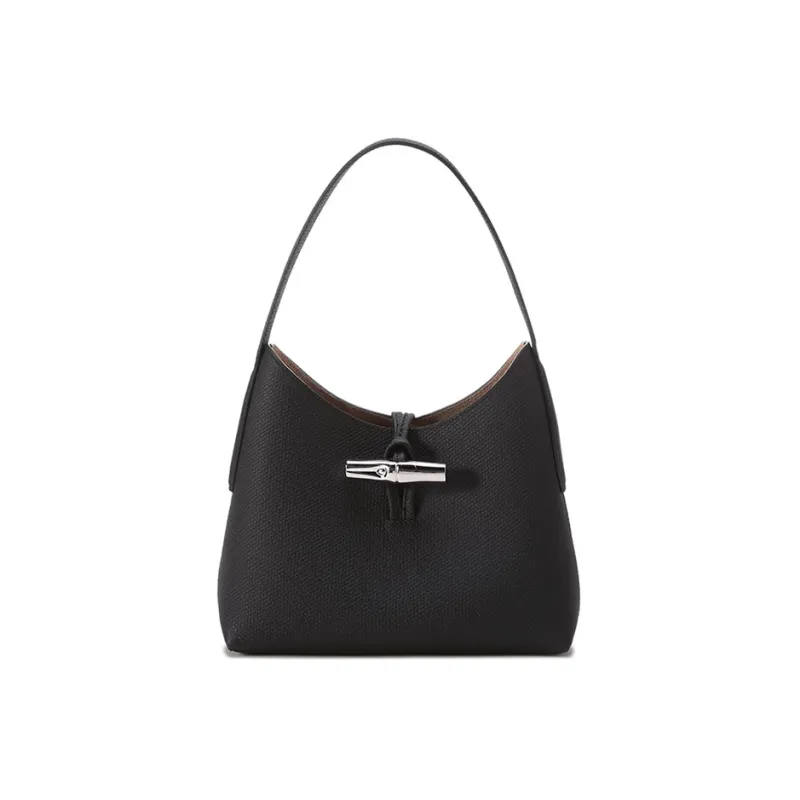 LONGCHAMP Cow Leather Beagle Bag Handbag, Shoulder Bag Trumpets Women's Black-0