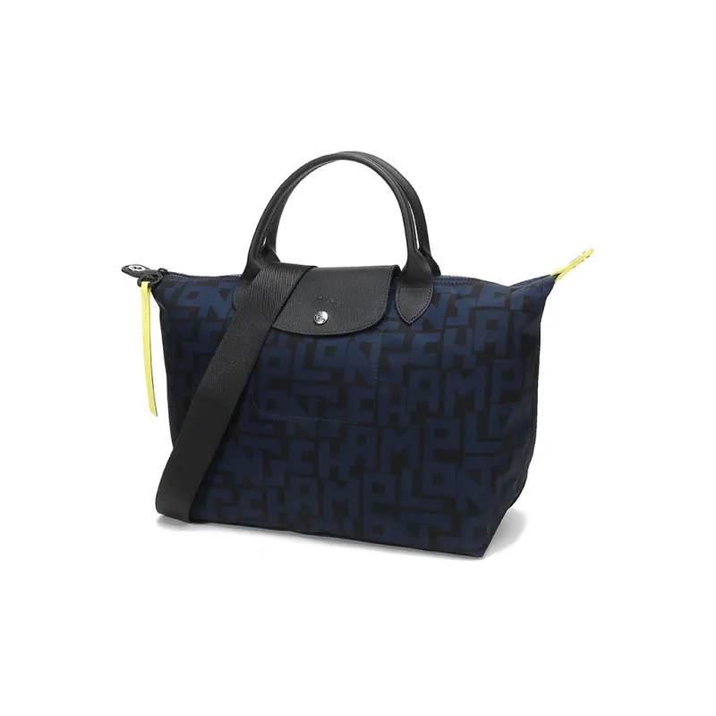 LONGCHAMP Le Pliage Handbag Medium Size Women's Marine Blue-1