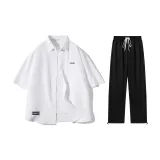 Matching Set (White Top and Black Pants)