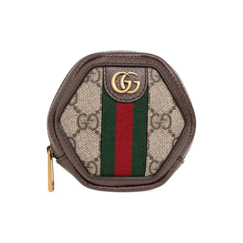 GUCCI Ophidia Canvas With Leather Wrist Bag Clutch Coin Purse Wallet Men's Ebony-0
