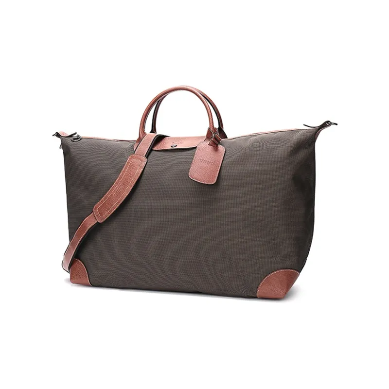 LONGCHAMP Boxford Fabric Handbag Shoulder Bag Travel Bag Travel Bag Unisex Brown-1
