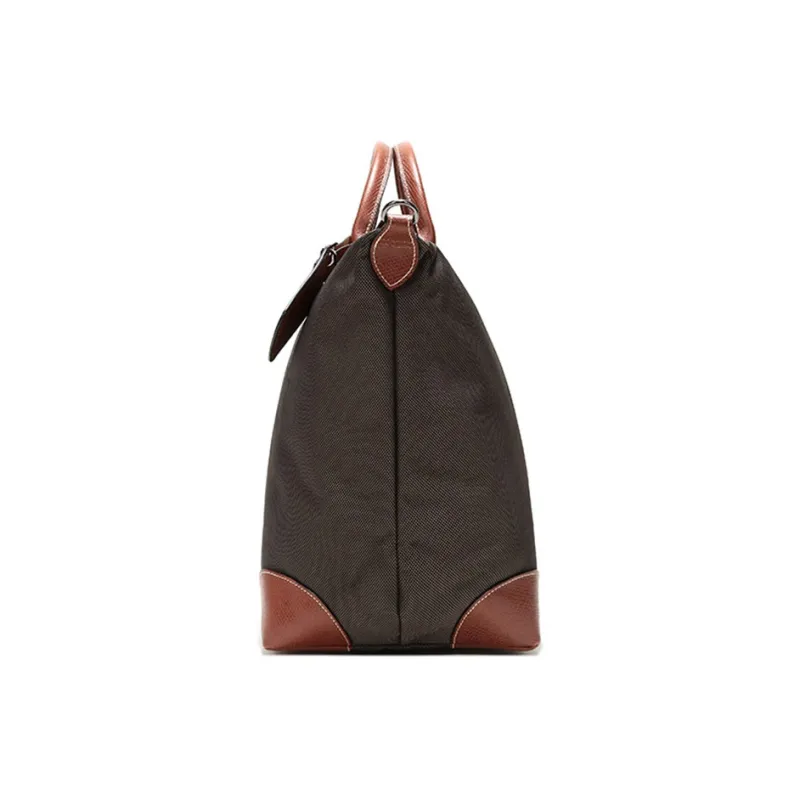 LONGCHAMP Boxford Canvas With Polyamide Travel Bag Canvas Bag Handbag Shoulder Bag Small Size Unisex Brown-2