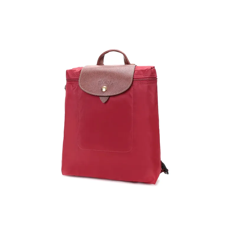 LONGCHAMP Canvas With Leather Trim Backpack Regular Women's Red-1