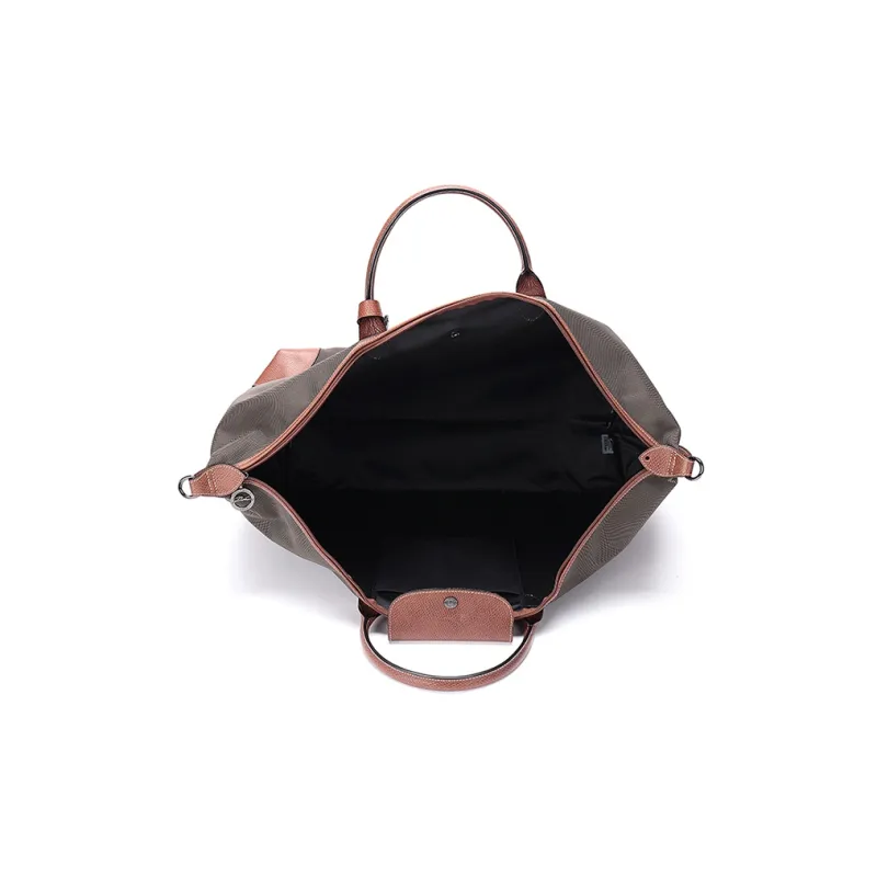 LONGCHAMP Boxford Fabric Handbag Shoulder Bag Travel Bag Travel Bag Unisex Brown-5