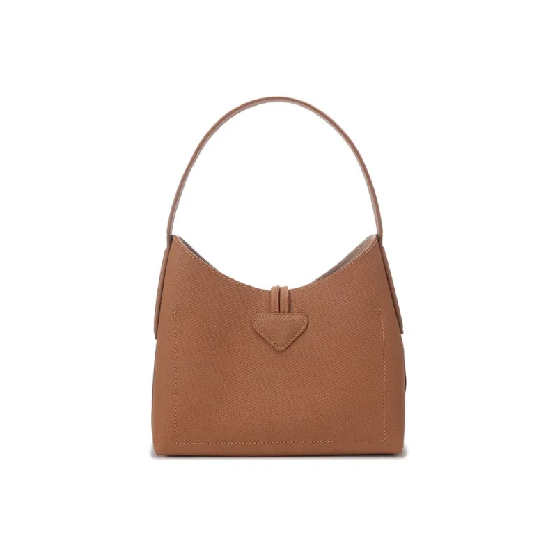 LONGCHAMP Roseau Cow Leather Handbag Shoulder Bag Hobo Pack Women's Tawny-2