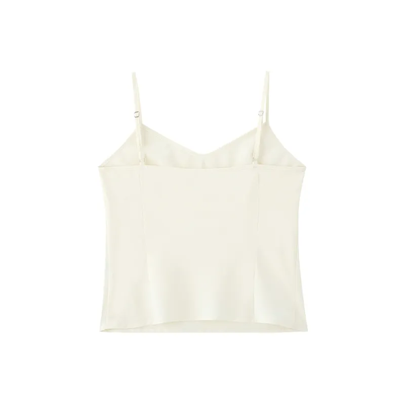ZHOUMIAO Shirts Women's Apricot+Camisole-3