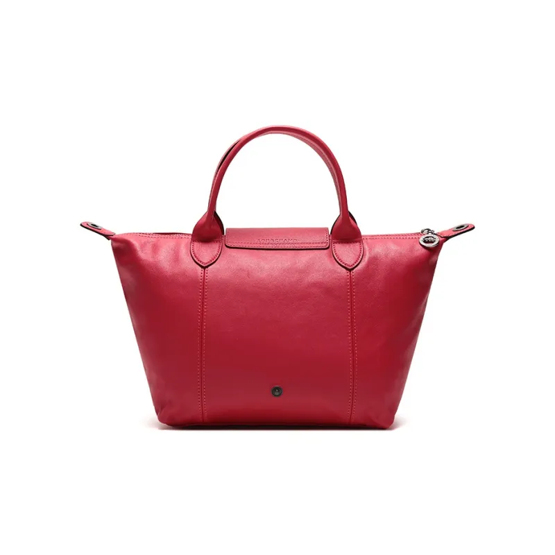 LONGCHAMP Le Pliage Cuir Sheepskin One Shoulder Handbag Trumpets Women's Red-3