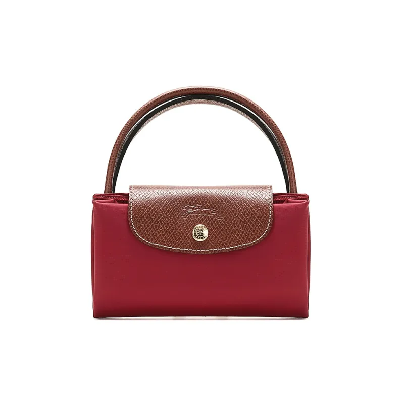 LONGCHAMP Le Pliage Fabric Dumpling Bag Handbag Trumpets Women's Red-6