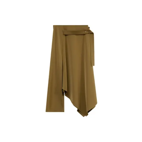 AMII Casual Long Skirts Women's Brown Green