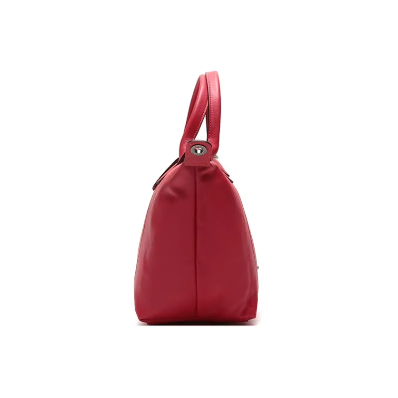 LONGCHAMP Le Pliage Cuir Sheepskin One Shoulder Handbag Trumpets Women's Red-2