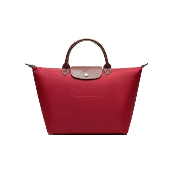 LONGCHAMP Le Pliage Canvas Canvas Bag Dumpling Bag Handbags Medium Size Women's Red