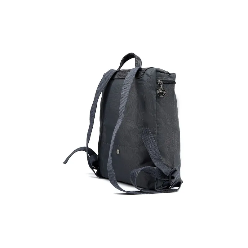 LONGCHAMP Le Pliage Green Recycled Canvas With Leather Backpack Regular Women's Graphite Gray-2