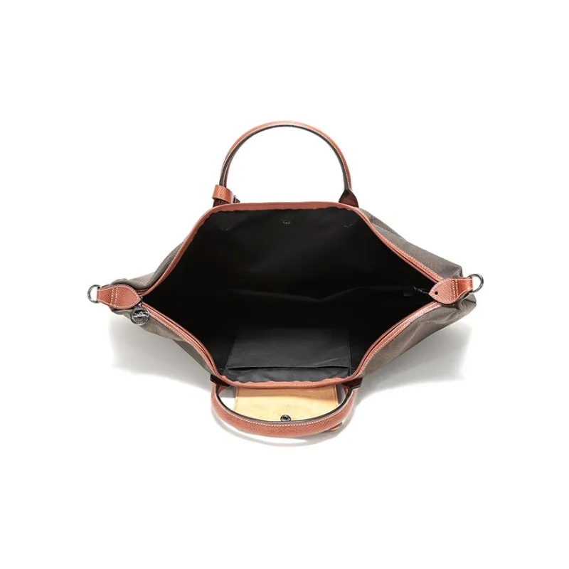 LONGCHAMP Boxford Canvas With Polyamide Travel Bag Canvas Bag Handbag Shoulder Bag Small Size Unisex Brown-5