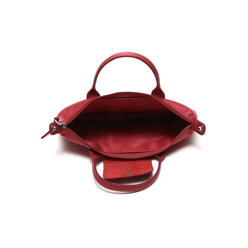 LONGCHAMP Le Pliage Fabric Handbag Shoulder Bag Crossbody Bag Small Size Women's Red-5