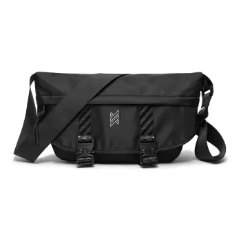 NOMK Nylon Workwear Bag, Messenger Bag, Backpack, Shoulder Bag, Crossbody Bag Unisex Black
