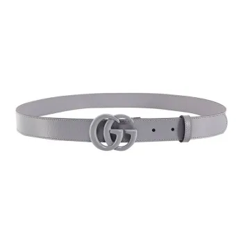 GUCCI Leather Belts Men Gray
