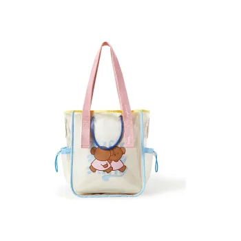Miffy PVC Jelly Bag Ita Bag Letter Tote Bag Shopping Bag Handbag Shoulder Bag Large Size Women's Pink Yellow/Blue
