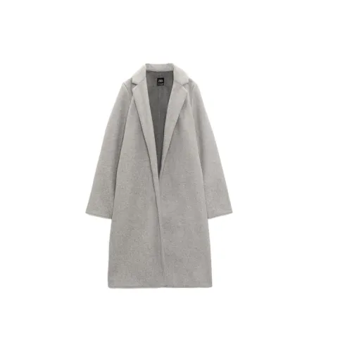 ZARA Trench Coats Women's Marbled Gray