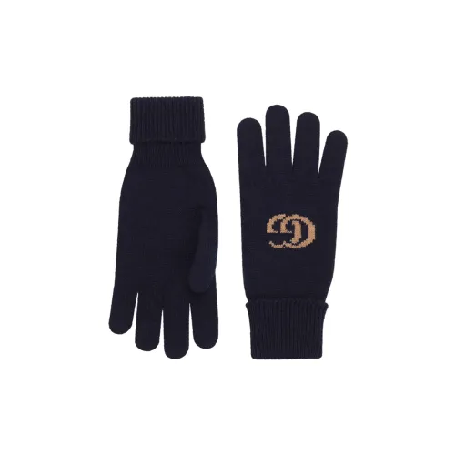 GUCCI Knit Gloves Men Dark Blue