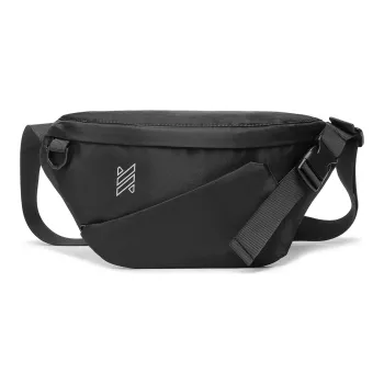NOMK Oxford Messenger Bag Workwear Bag, One Shoulder Crossbody Bag, Sling Bag Medium Size Unisex Black