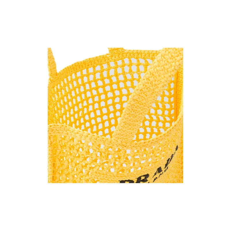 PRADA Raffia Handbag Men's Yellow-3