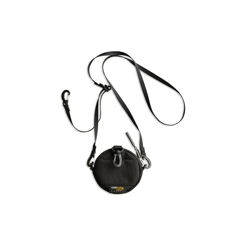 MYBRANDORIGINAL Top Grain Cow Leather Earphone Case With Decorative Coin Purse And Key Pouch Mini Unisex Black-1