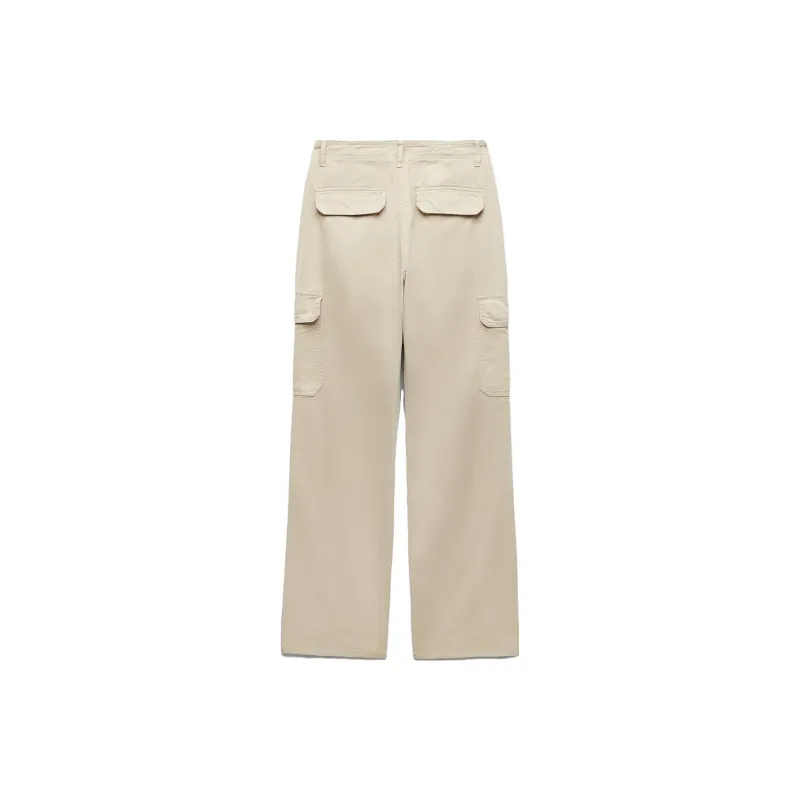 ZARA Cargo Pants Women's Dark Brown Yellow-1