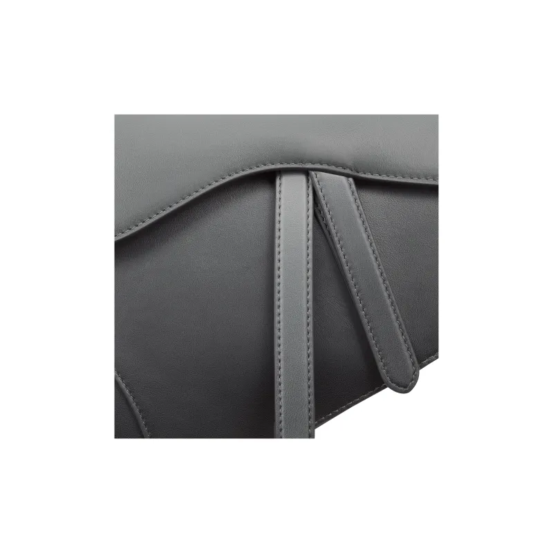 DIOR Saddle Calfskin Saddle Bags Shoulder Bags Handbags Medium Size Women's Graphite Gray-2