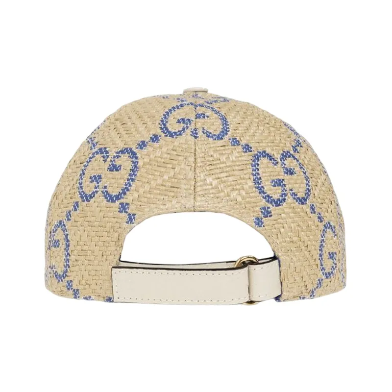 GUCCI Gg Raffia Effect Baseball Hat-1