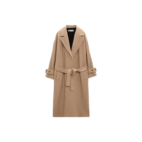 ZARA Coats Women's Tan