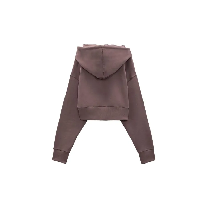 ZARA Sweatshirts Women's Eggplant Purple-1