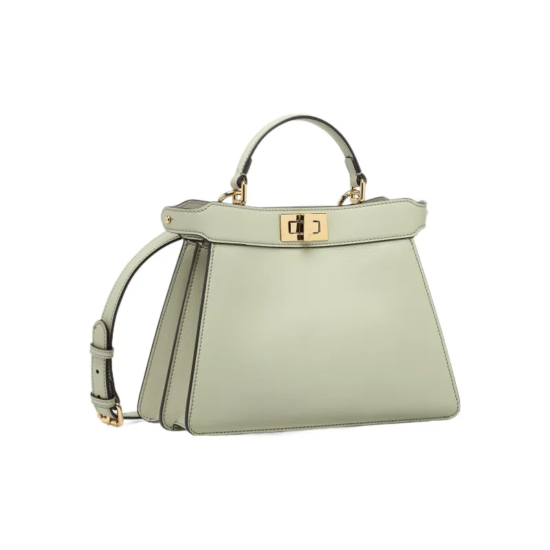 FENDI Peekaboo ISeeU Calfskin Shoulder Bag, Crossbody Bag, Handbag Trumpets Women's Light Green-1