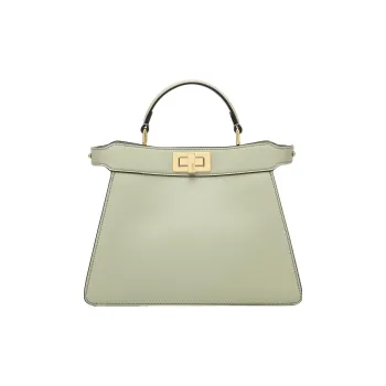FENDI Peekaboo ISeeU Calfskin Shoulder Bag, Crossbody Bag, Handbag Trumpets Women's Light Green