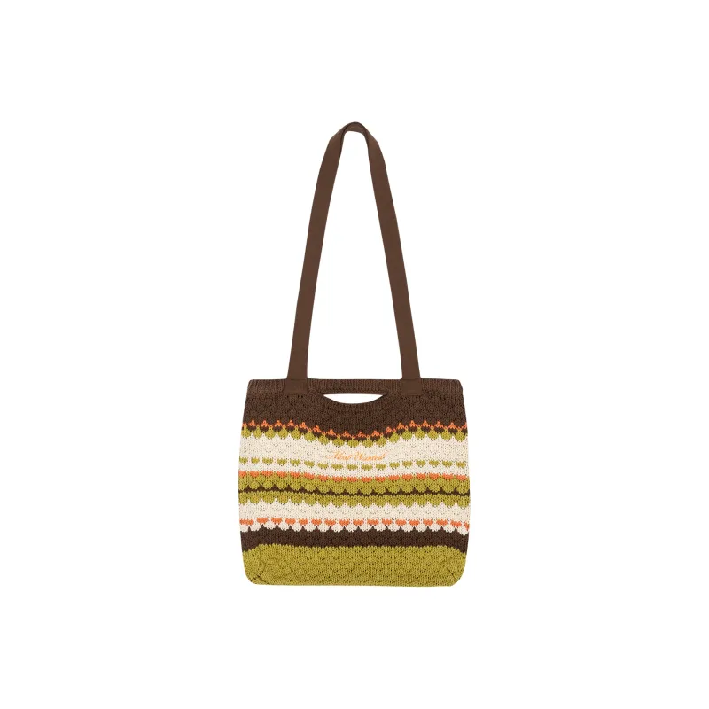 MostwantedLab Nylon One Shoulder Handbag, Crossbody Bag Regular Unisex Cool Color Stripes/Warm Color Stripes-4
