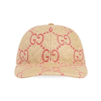 GUCCI Gg Raffia Effect Baseball Hat