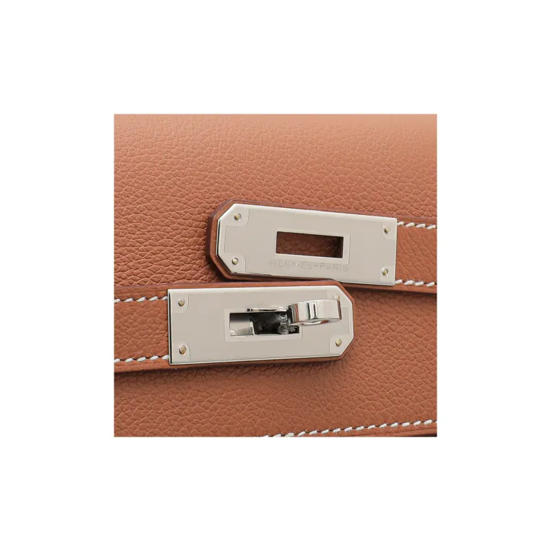 HERMES Kelly Depeches Evercolor Calfskin Business Bag Handbag Men's 37 Gold Gold-5