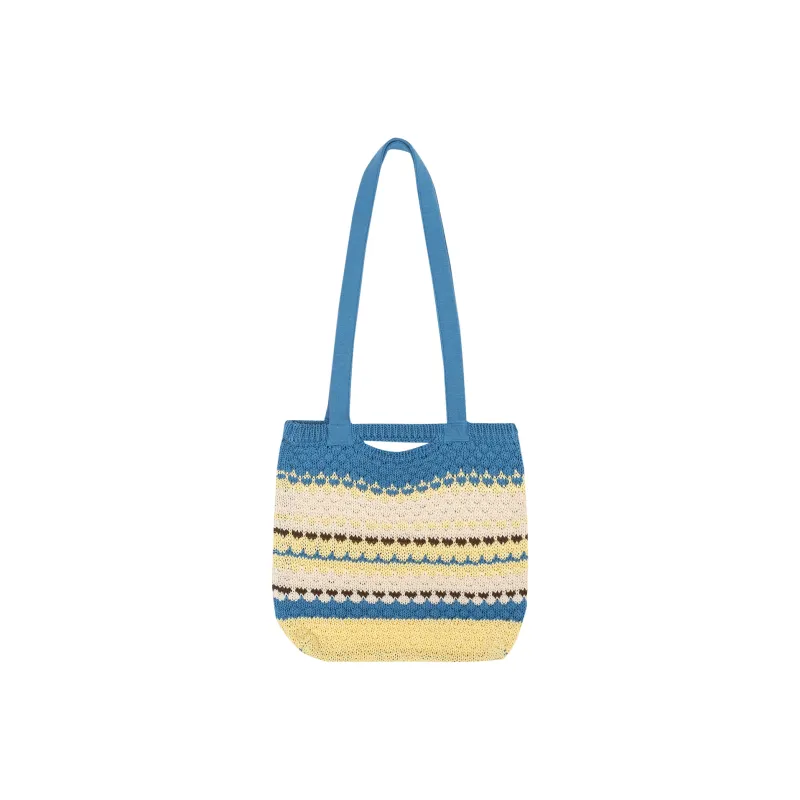 MostwantedLab Nylon One Shoulder Handbag, Crossbody Bag Regular Unisex Cool Color Stripes/Warm Color Stripes-1