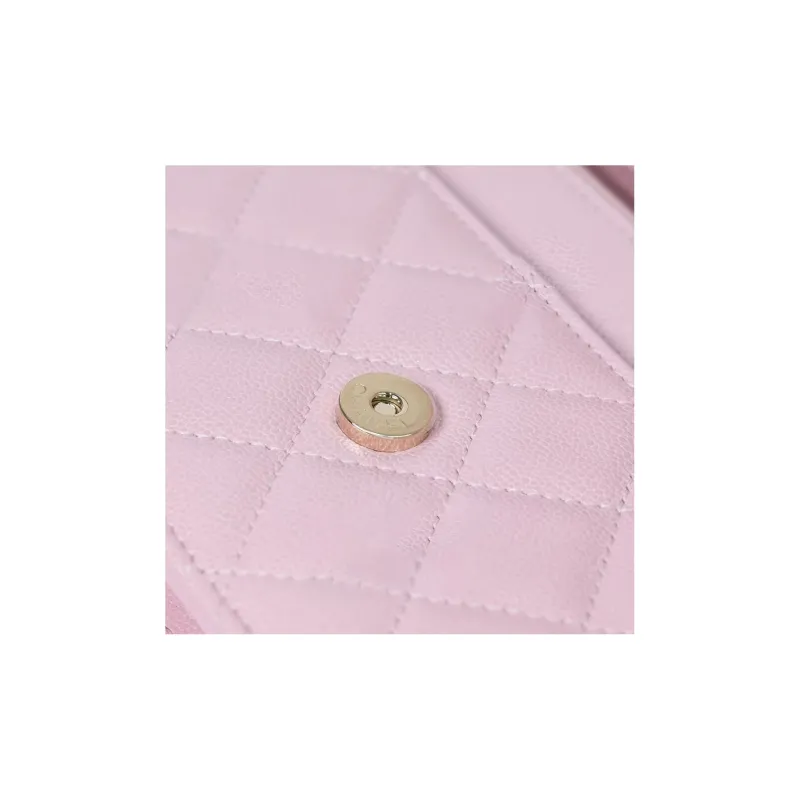 CHANEL Calfskin Flap Bag, Shoulder Bag, Crossbody Bag, Wallet Women's Pink-7