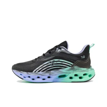 XTEP Shock Absorption Spinning 10.0 Running Shoes Men Low Top Black/Blue/Purple