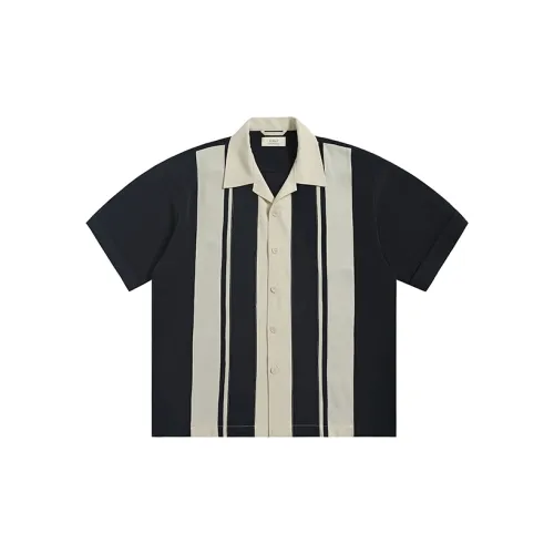 Evi Stub Shirts Men Blue/White Patchwork