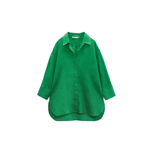 ZARA Shirts Women's Green