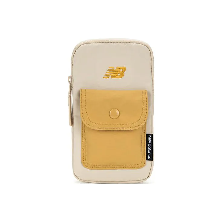 New Balance Fabric Shoulder Bag, Crossbody Bag Mini Unisex Beige Yellow-0