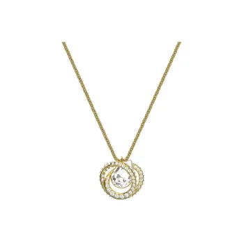 Swarovski Gold Plated Necklaces Women's Silver White