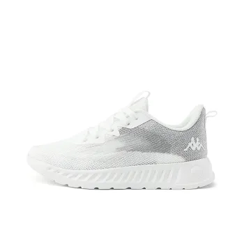 Kappa Anti Slip Wear Resistant Low Top Running Shoes Unisex White Gray