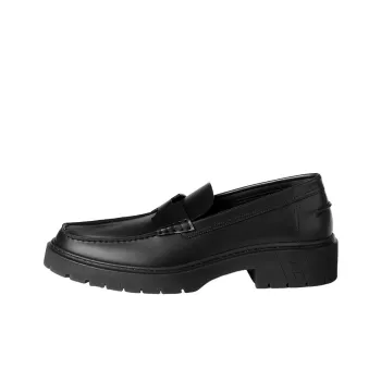 HERMES Gentle Loafers Men's Black