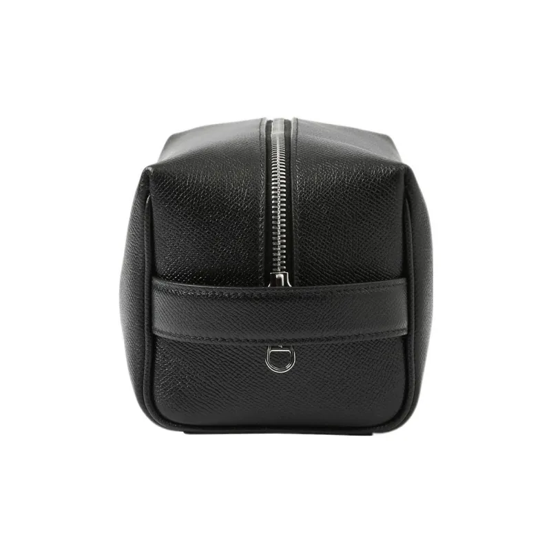 Burberry Calfskin Clutches Toiletry Bags Regular Men's Black-1