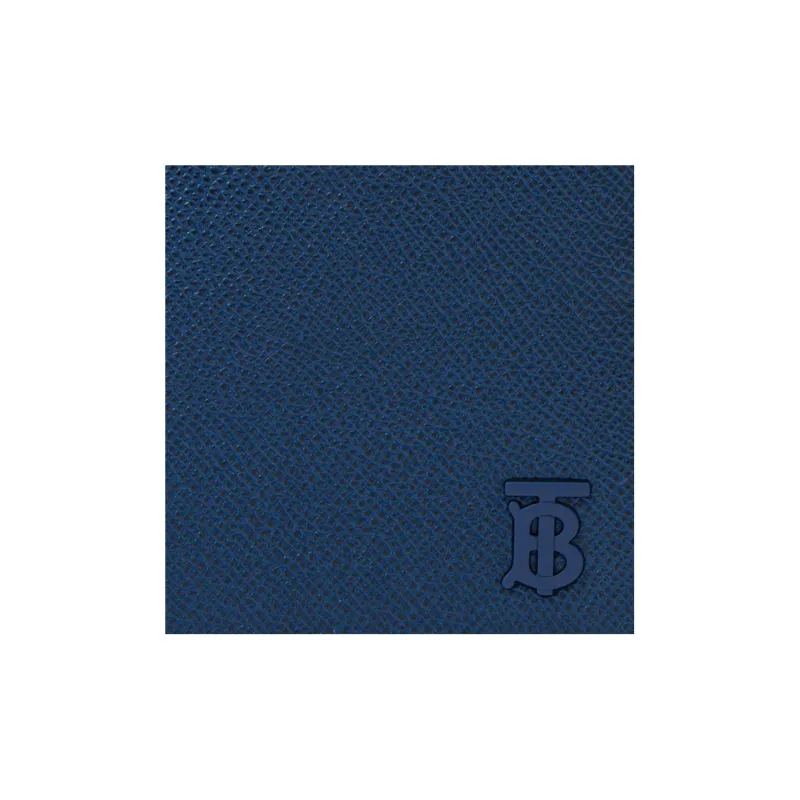 Burberry Calfskin Double-Fold Wallet Men's Marine Blue-4